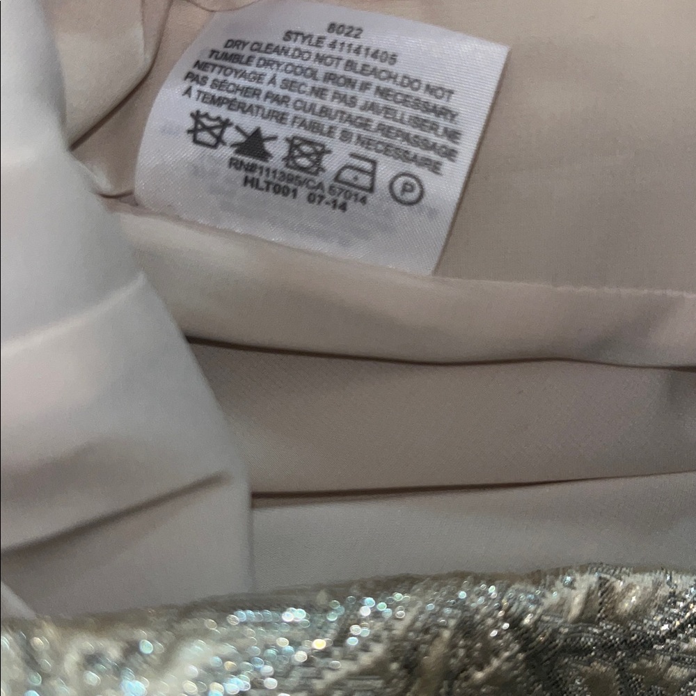 Tory Burch Brielle Metallic Brocade Mock Two Piece Dress in Sandshell - Picture 11 of 16